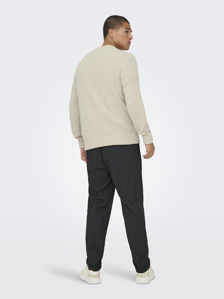 ONSETHAN REG 7 CREW KNIT - Silver Lining