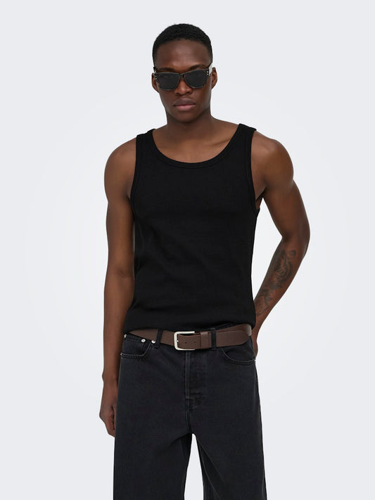 ONSTANNER REG SL TANK TOP - Black
