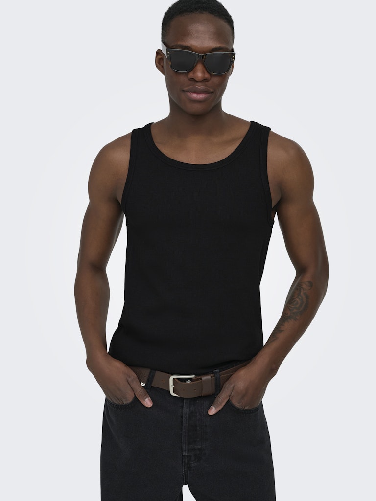 ONSTANNER REG SL TANK TOP - Black