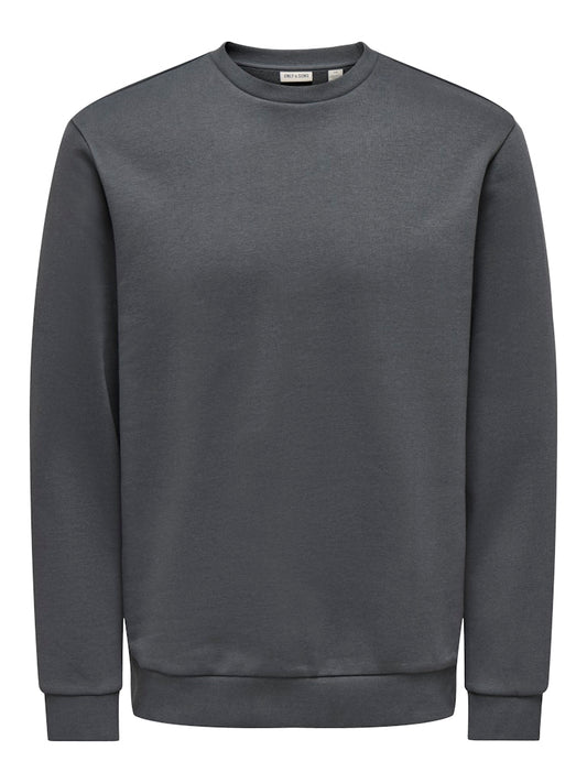 ONSCERES CREW NECK - Grey Pinstripe