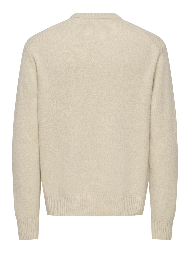 ONSJAMES RLX CREW KNIT - Oatmeal