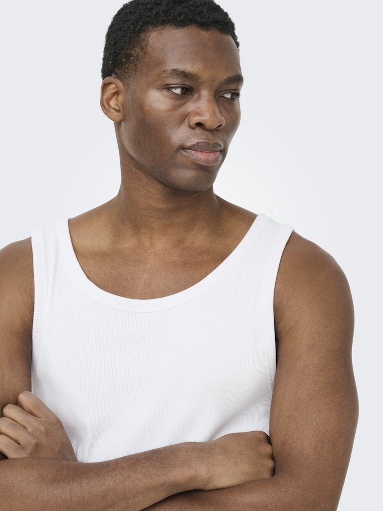 ONSTANNER REG SL TANK TOP - Bright White