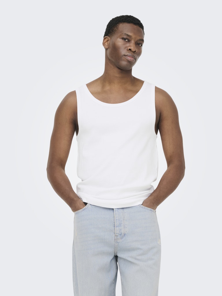 ONSTANNER REG SL TANK TOP - Bright White