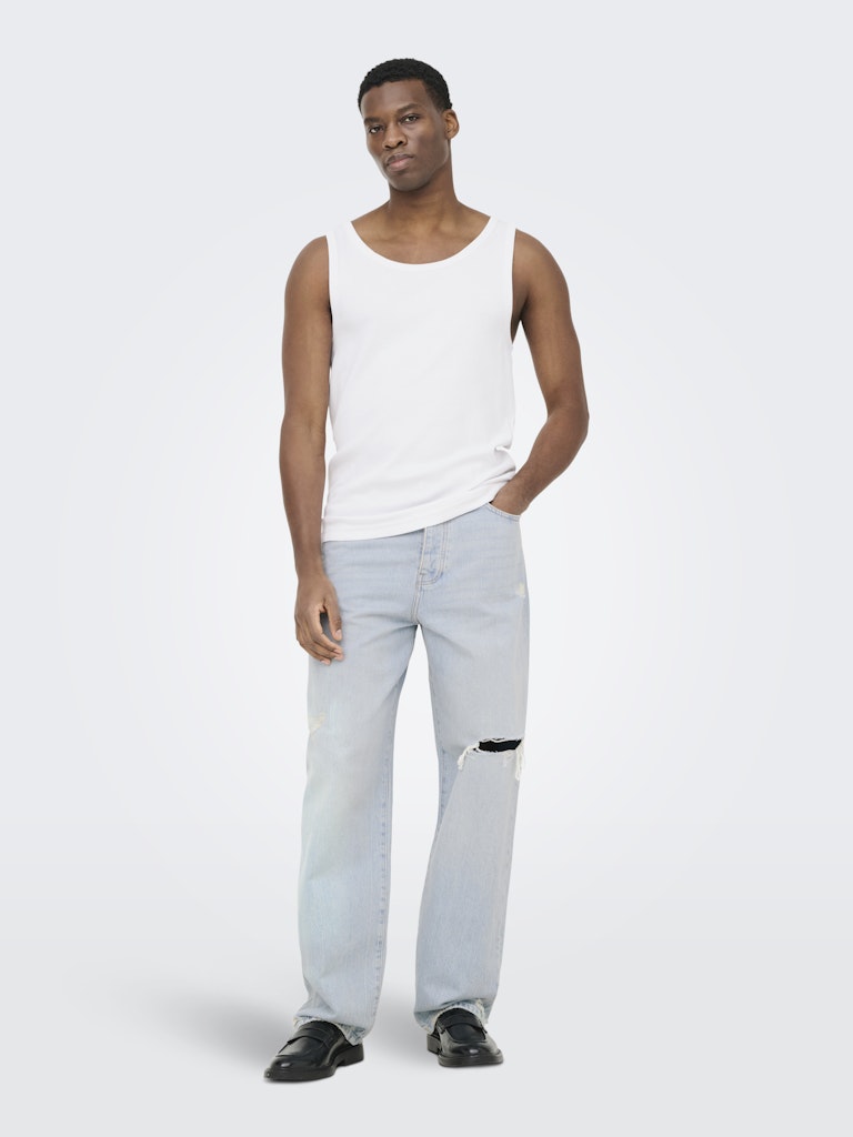 ONSTANNER REG SL TANK TOP - Bright White