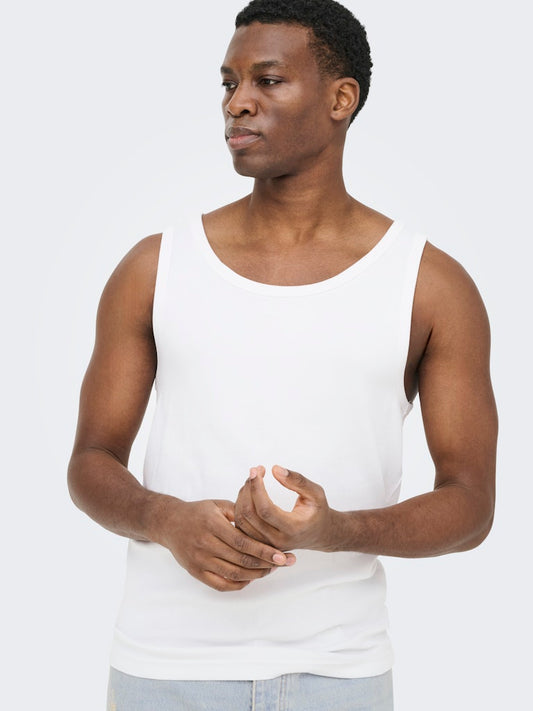 ONSTANNER REG SL TANK TOP - Bright White