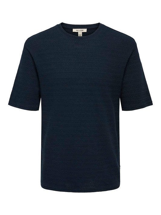 ONSGIVO REG 12 SS CREW KNIT - Dark Sapphire