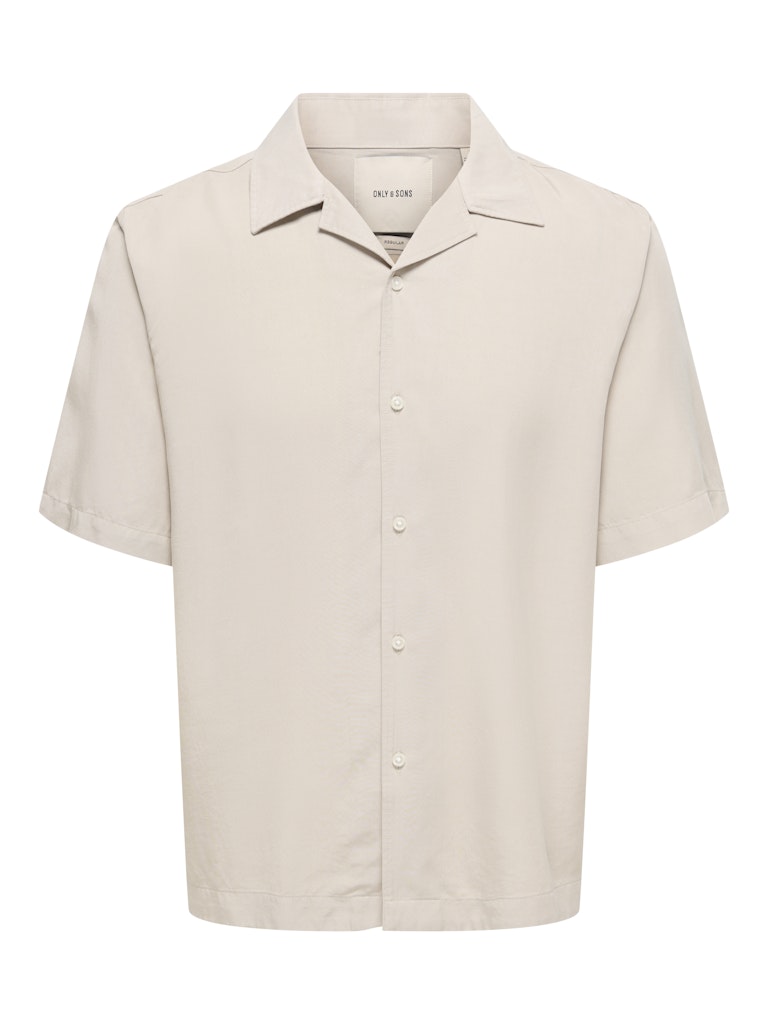 ONSPERU SS REG TENCEL SHIRT - Silver Lining