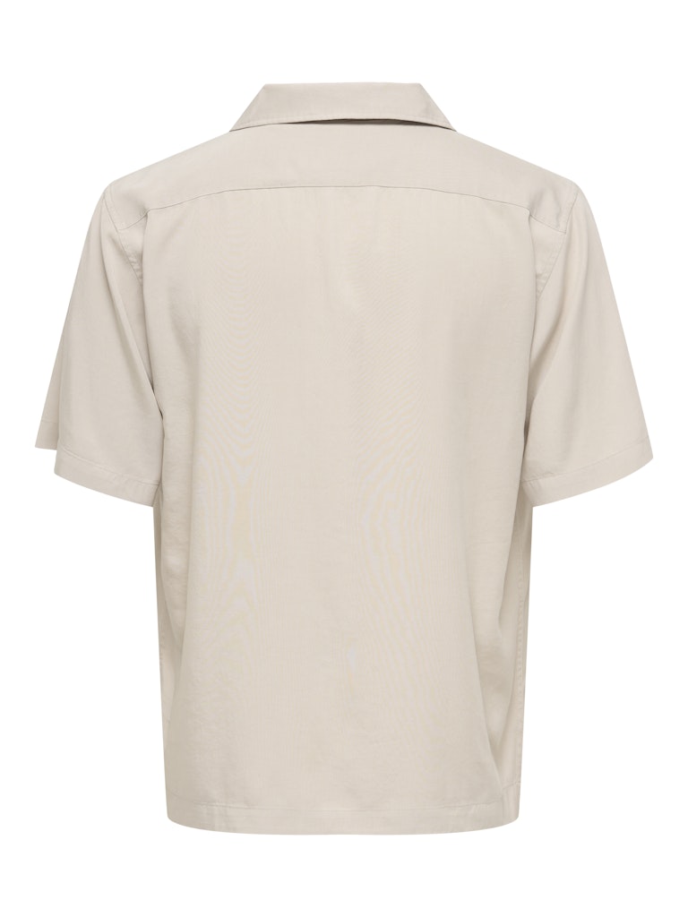 ONSPERU SS REG TENCEL SHIRT - Silver Lining