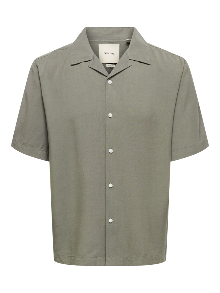ONSPERU SS REG TENCEL SHIRT - Castor Gray