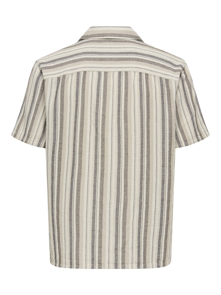ONSTREV LIFE REG STRIPE SS SHIRT - Gardenia