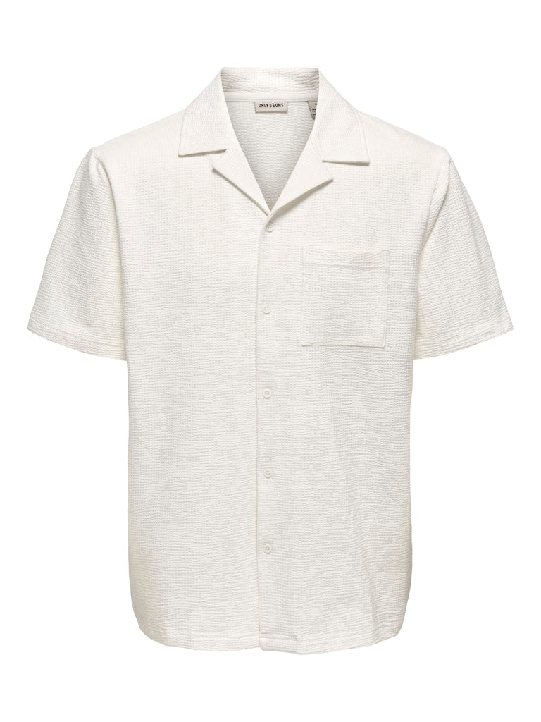 ONSKIAN LIFE SEERSUCKER SS SHIRT - Cloud Dancer