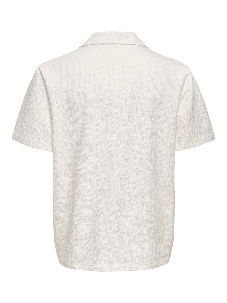 ONSKIAN LIFE SEERSUCKER SS SHIRT - Cloud Dancer