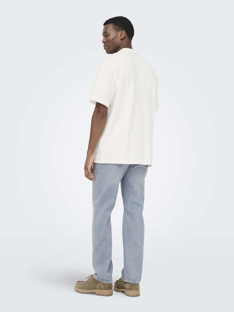 ONSKIAN LIFE SEERSUCKER SS SHIRT - Cloud Dancer