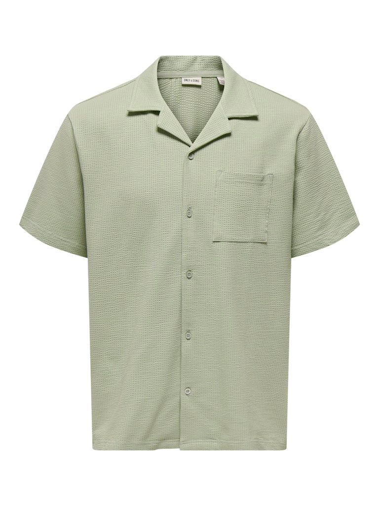 ONSKIAN LIFE SEERSUCKER SS SHIRT - Seagrass