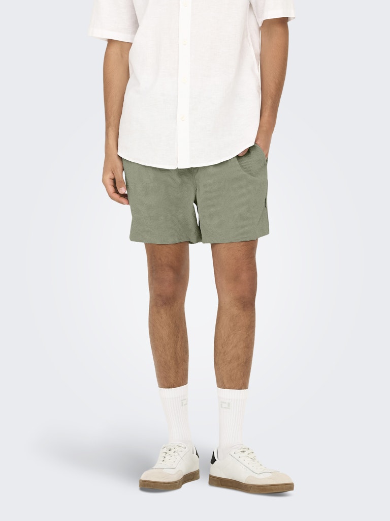 ONSTED LIFE SOLID SEERSUCKER SWIM - Seagrass