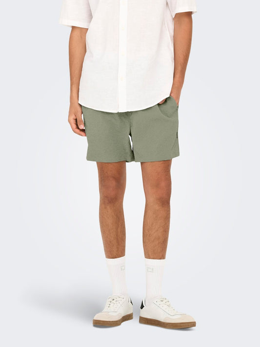 ONSTED LIFE SOLID SEERSUCKER SWIM - Seagrass