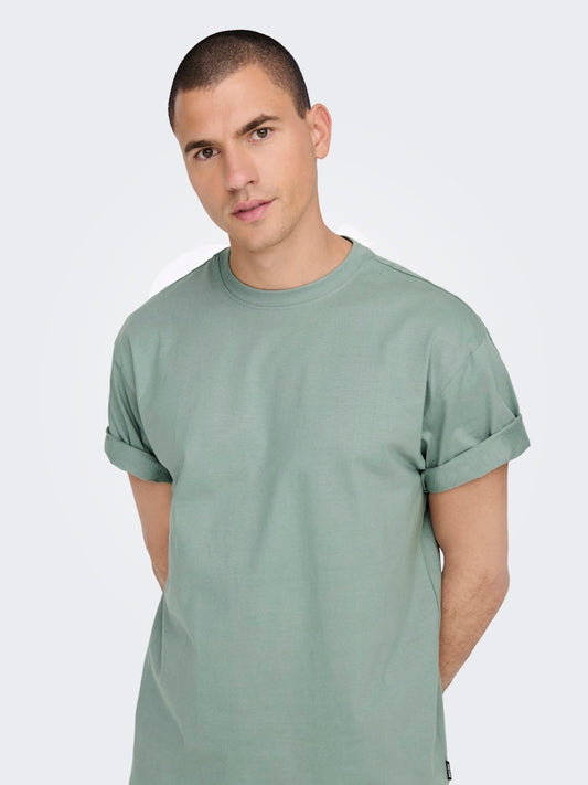 ONSFRED LIFE RLX SS TEE - Chinois Green