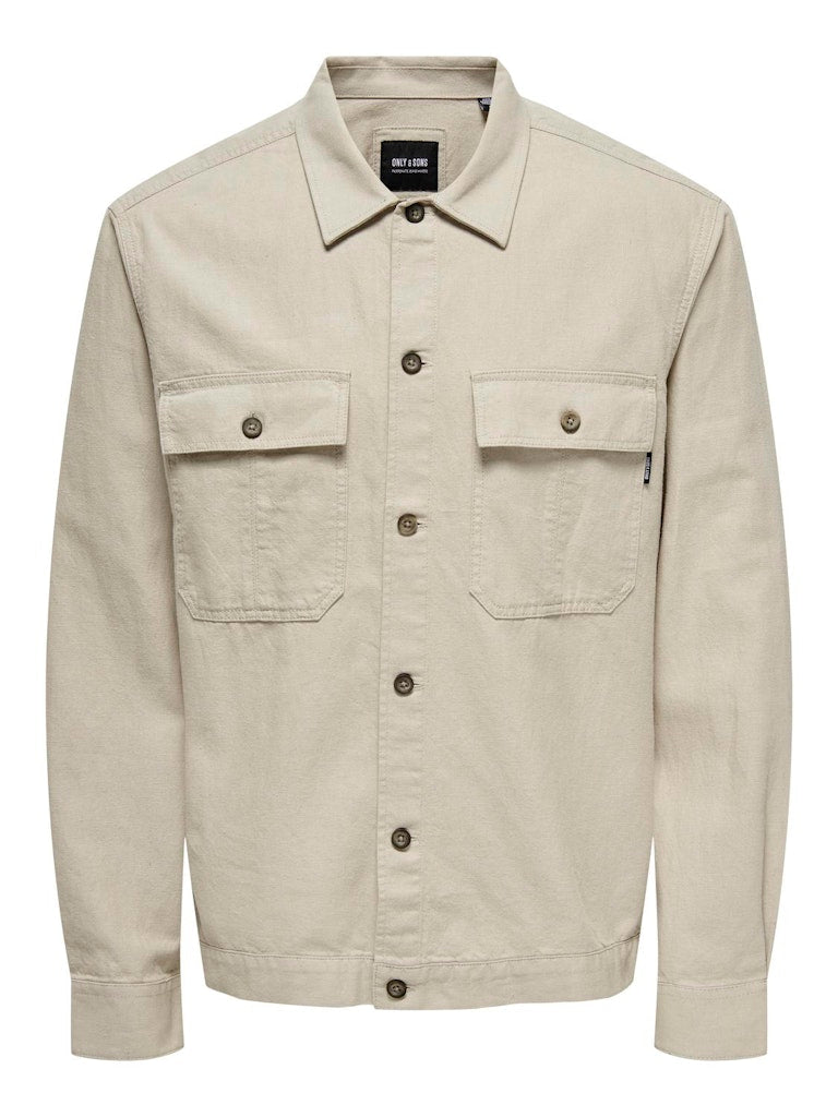 ONSKENNET LS OVERSHIRT -Silver Lining