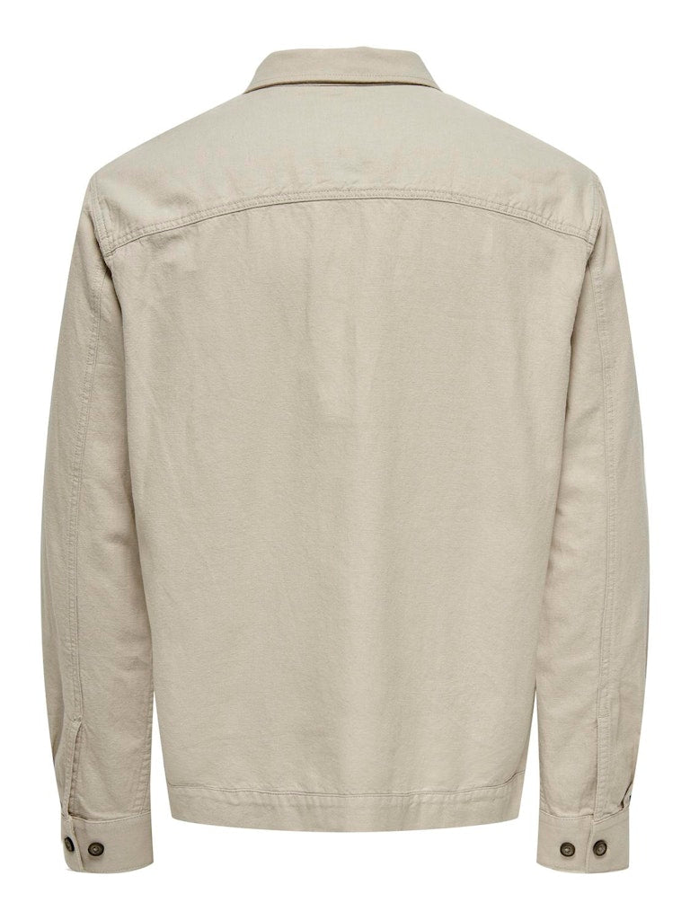 ONSKENNET LS OVERSHIRT -Silver Lining