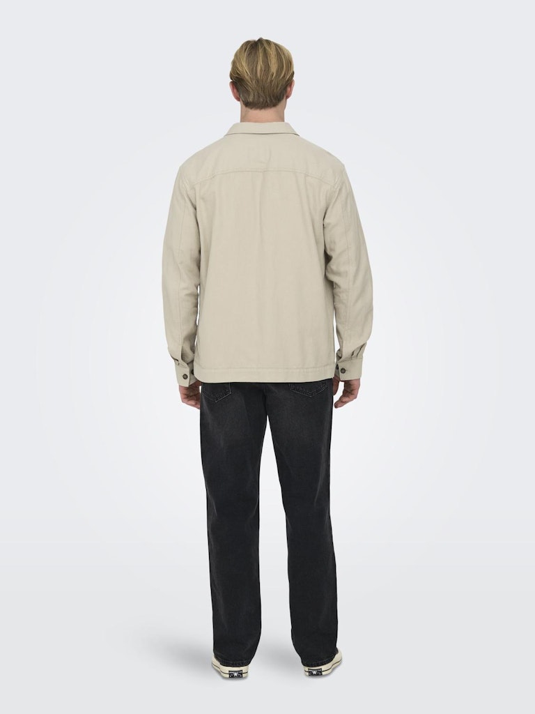 ONSKENNET LS OVERSHIRT -Silver Lining