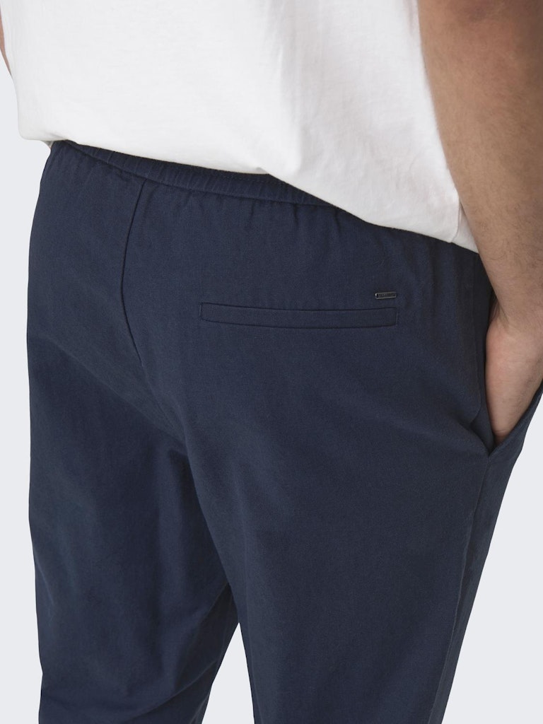 ONSLINUS CROP 0007 COT LIN PANT - Dark Navy