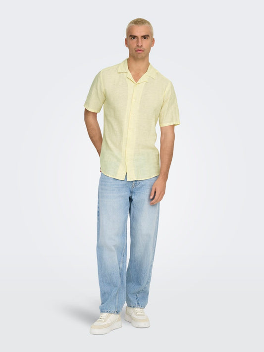 ONSCAIDEN LIFE SS SOLID RESORT LINEN - Flan