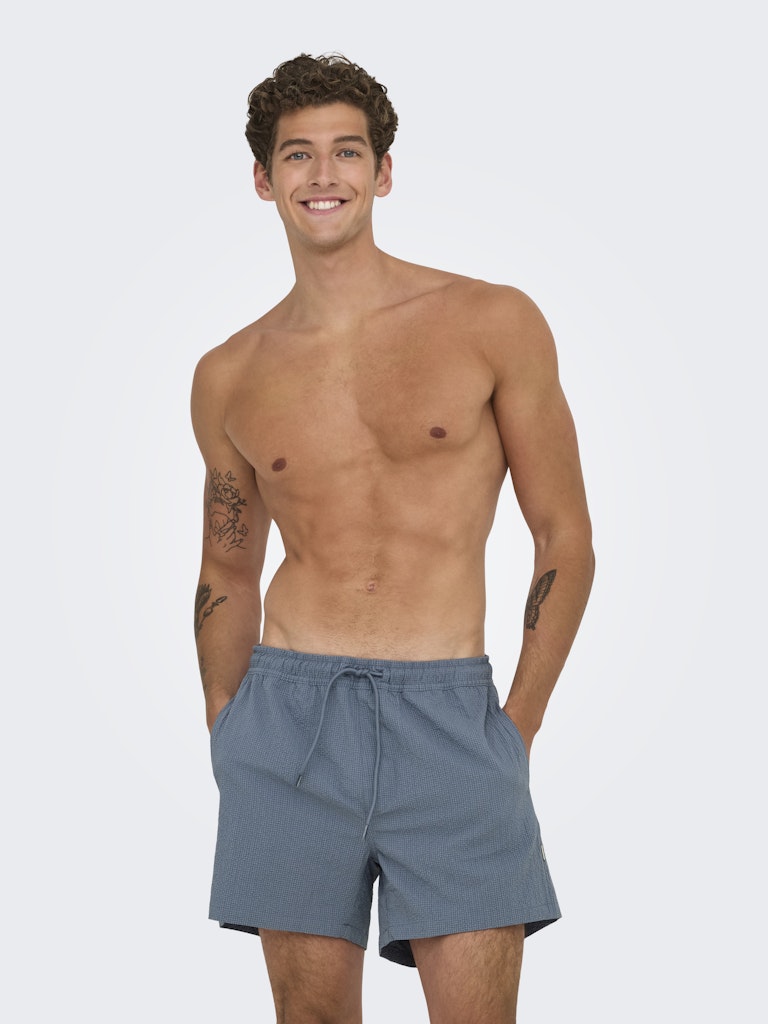 ONSTED LIFE SOLID SEERSUCKER SWIM - Flint Stone