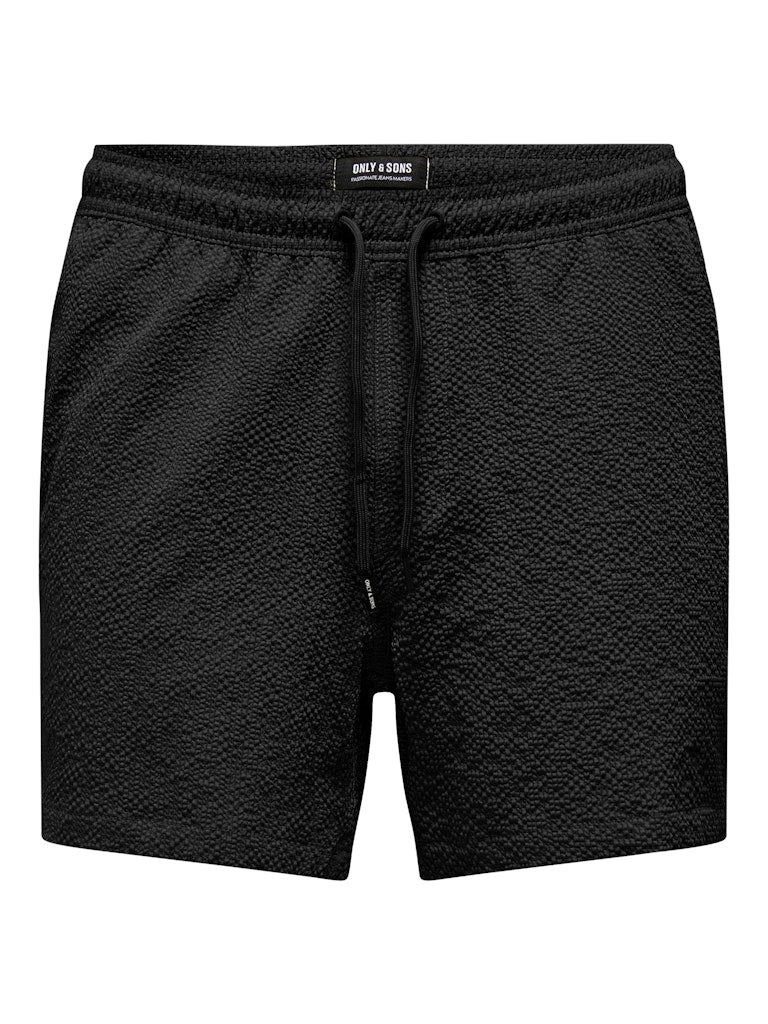 ONSTED LIFE SOLID SEERSUCKER SWIM - Black