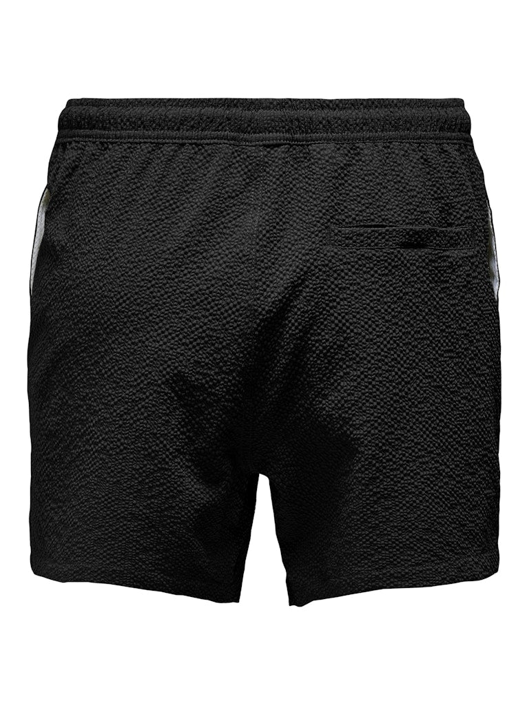 ONSTED LIFE SOLID SEERSUCKER SWIM - Black