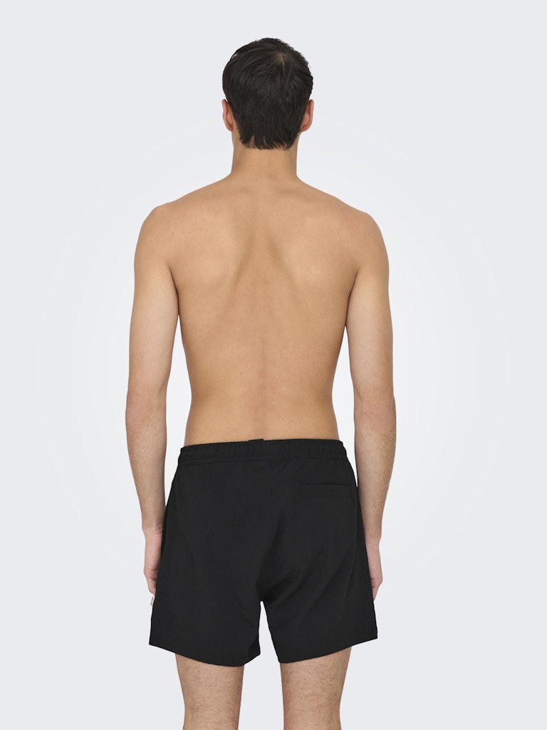 ONSTED LIFE SOLID SEERSUCKER SWIM - Black