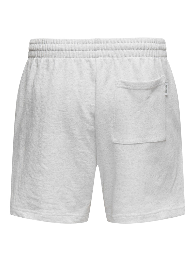 ONSDAVID SHORTS SWEAT - Super Light Grey Mel.