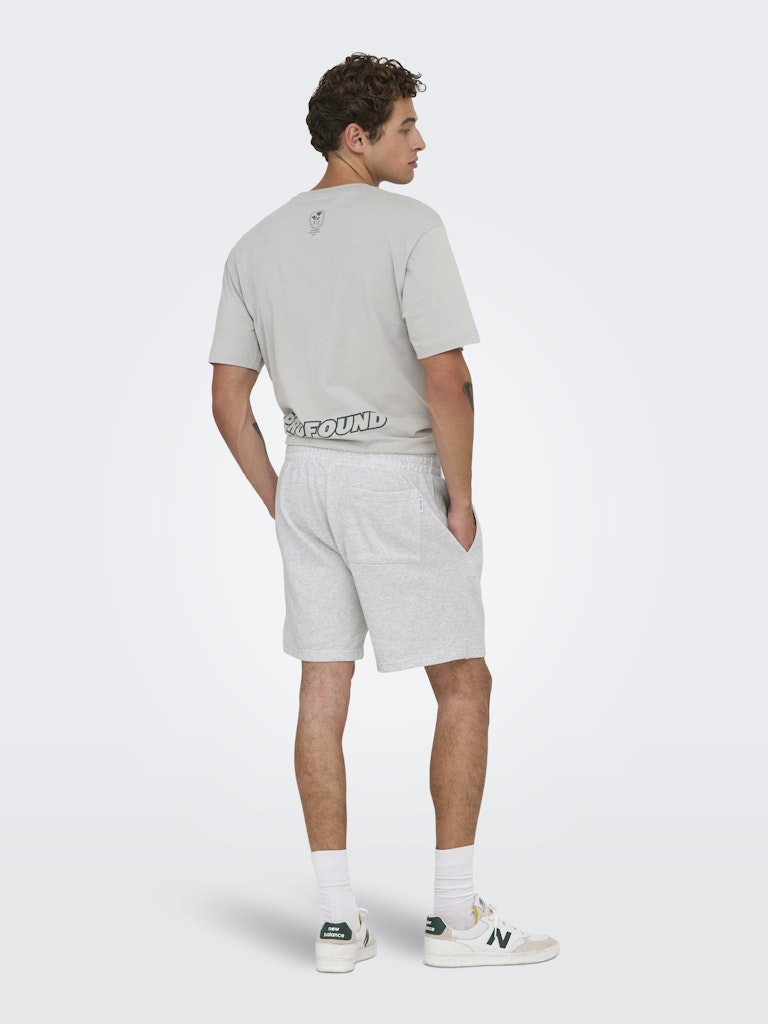 ONSDAVID SHORTS SWEAT - Super Light Grey Mel.
