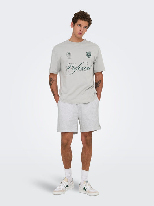 ONSDAVID SHORTS SWEAT - Super Light Grey Mel.