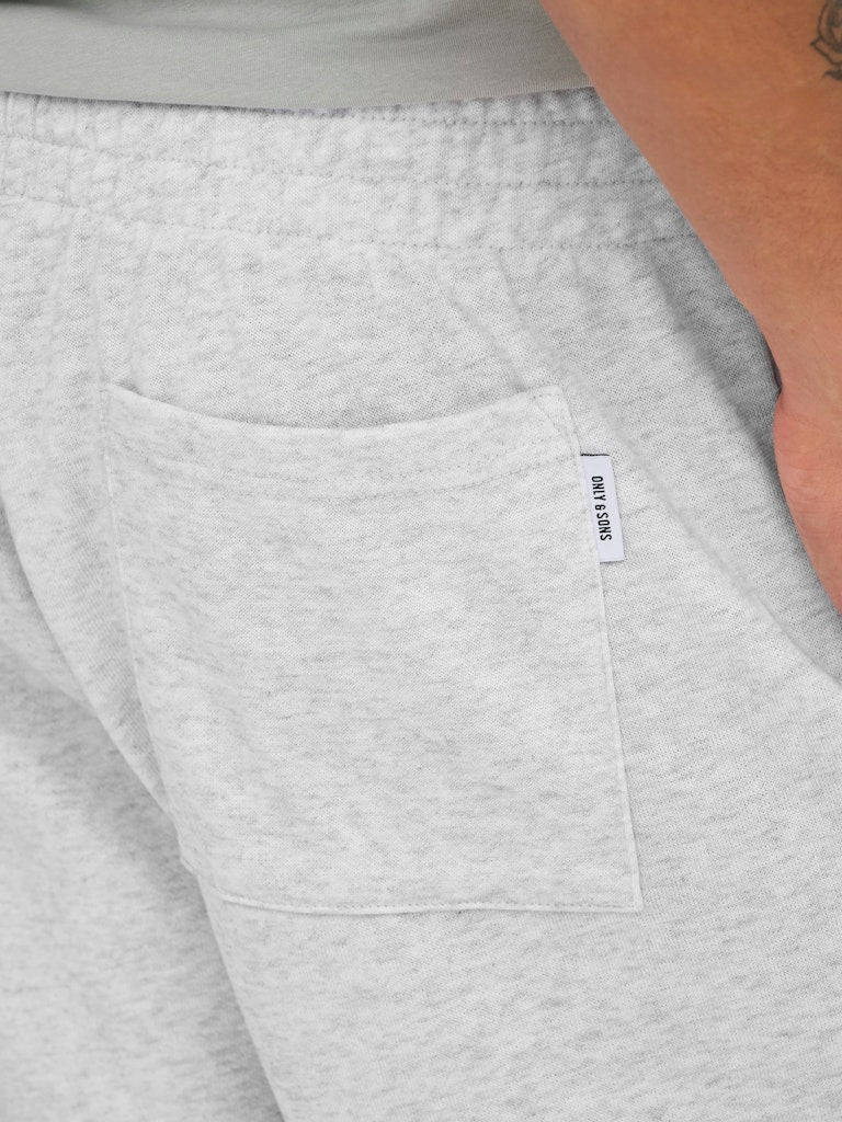 ONSDAVID SHORTS SWEAT - Super Light Grey Mel.