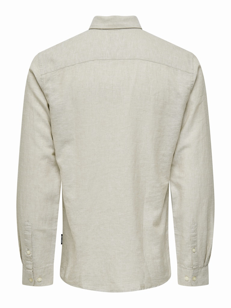 ONSCAIDEN LIFE LS SOLID LINEN BLEND - Chincilla