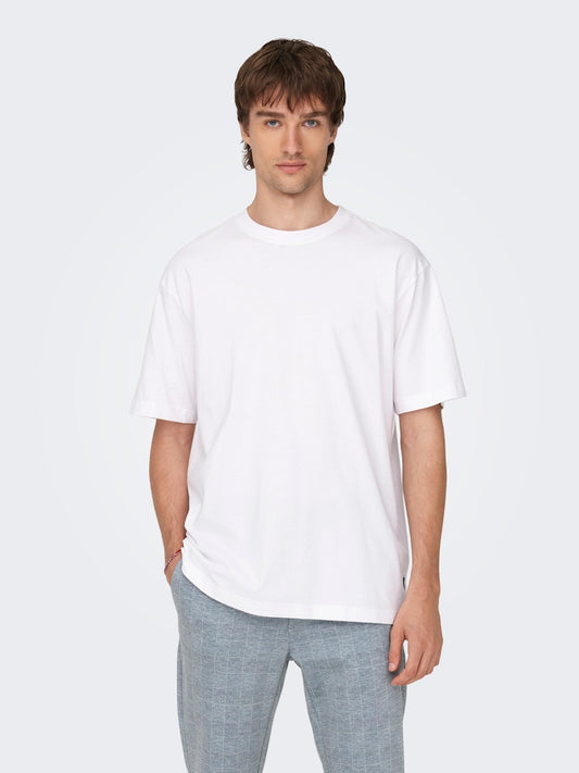 ONSFRED LIFE RLX SS TEE - Bright White