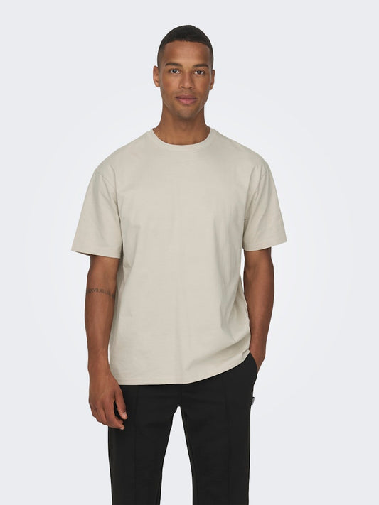 ONSFRED LIFE RLX SS TEE - Silver Lining