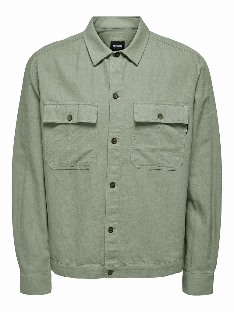 ONSKENNET LS OVERSHIRT -Swamp