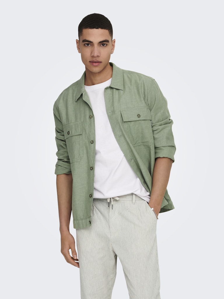 ONSKENNET LS OVERSHIRT -Swamp