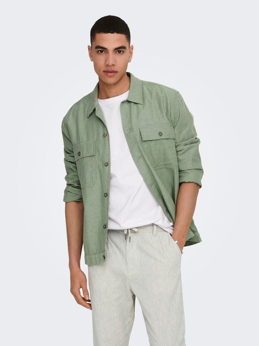 ONSKENNET LS OVERSHIRT -Swamp