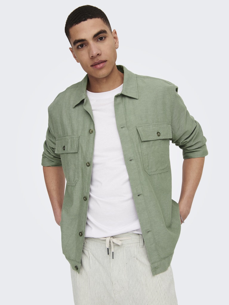 ONSKENNET LS OVERSHIRT -Swamp