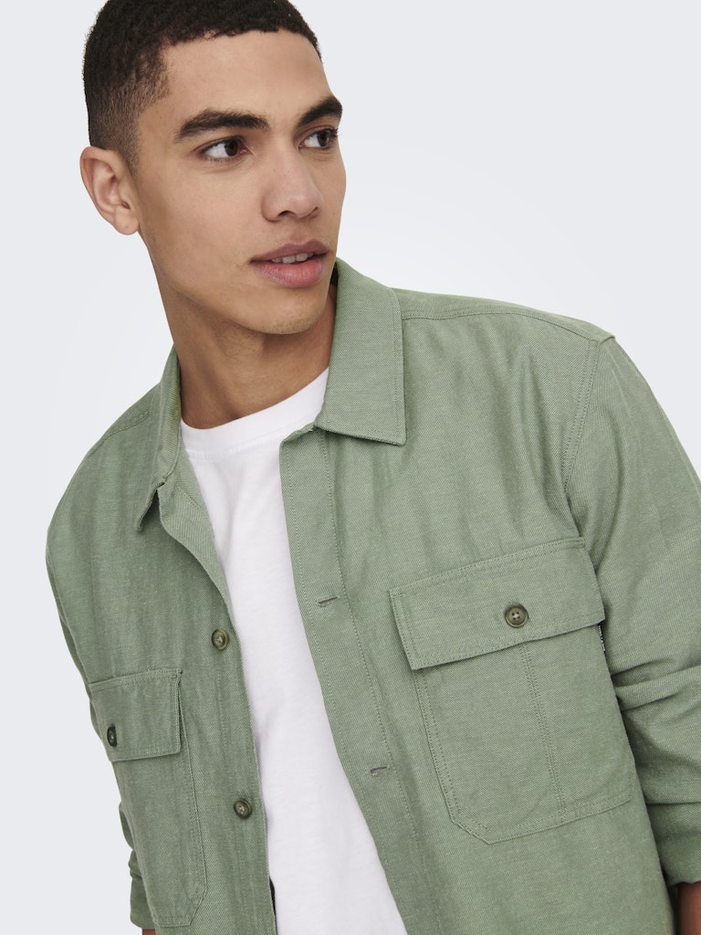 ONSKENNET LS OVERSHIRT -Swamp