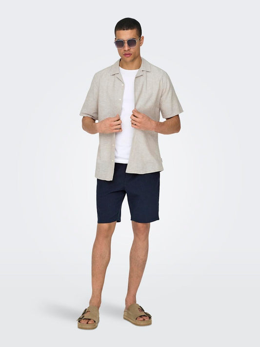 ONSCAIDEN LIFE SS SOLID RESORT LINEN - Chinchilla