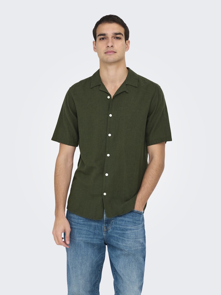 ONSCAIDEN SS SOLID RESORT LINEN -Kambaba