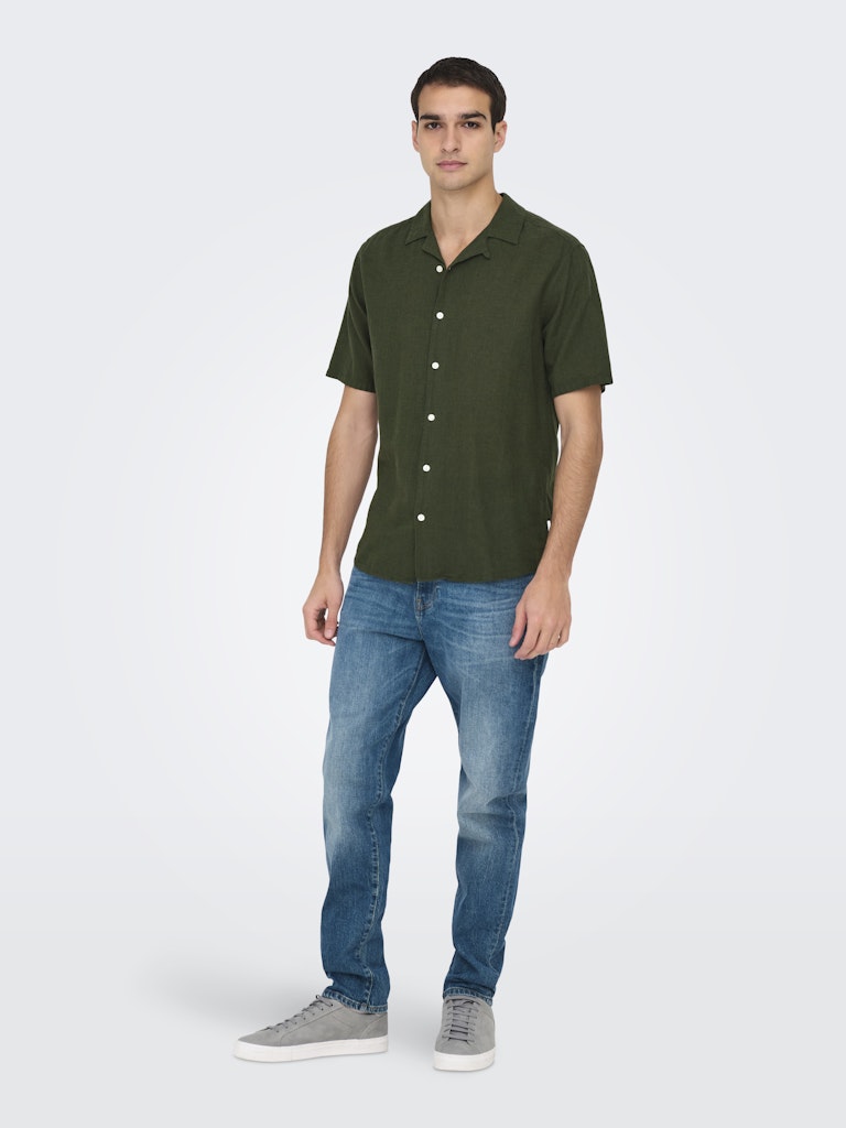 ONSCAIDEN SS SOLID RESORT LINEN -Kambaba