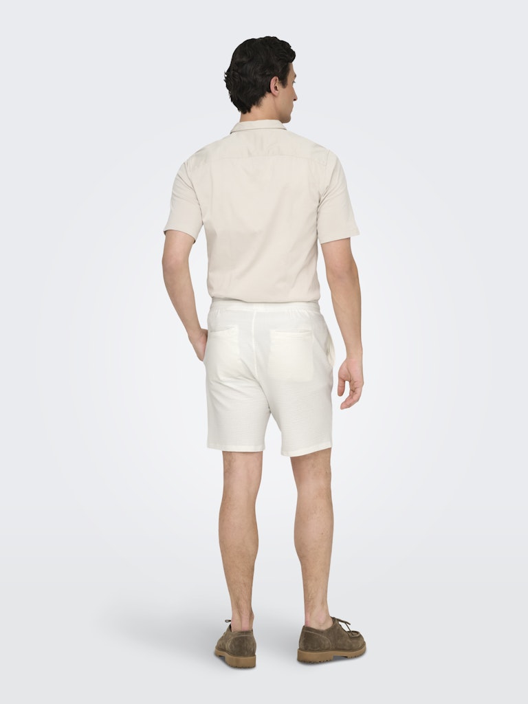 ONSKIAN LIFE REG SEERSUCKER SHORTS - Cloud Dancer