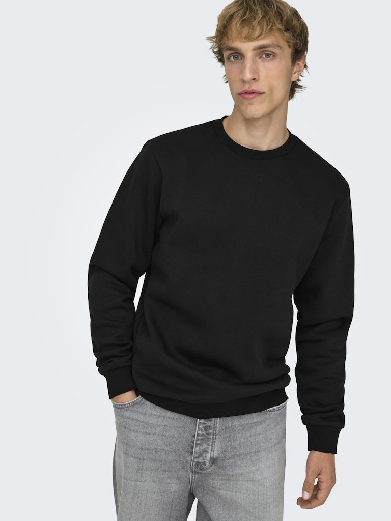 ONSCERES CREW NECK - Black
