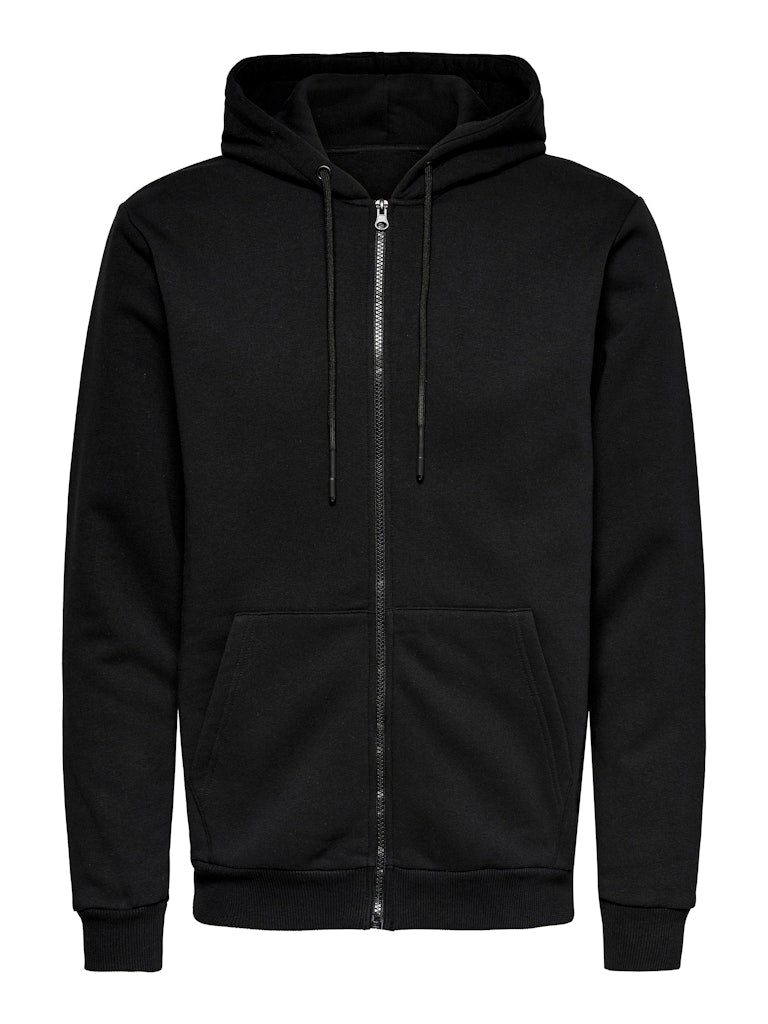 ONSCERES ZIP THR. HOODIE SWEAT - Black