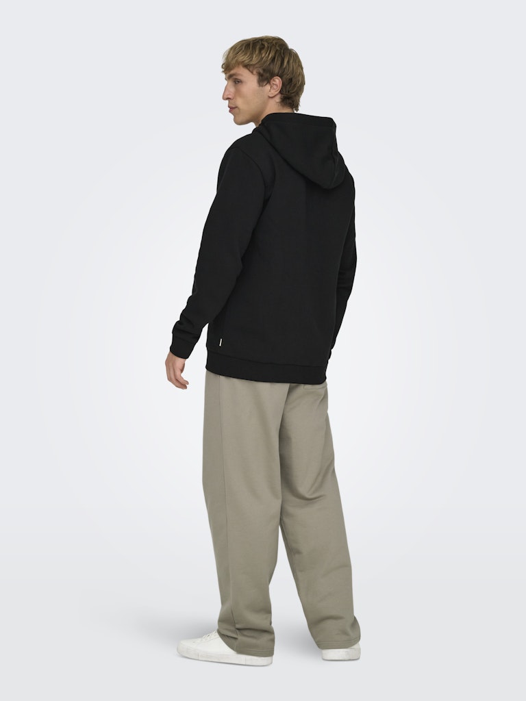 ONSCERES ZIP THR. HOODIE SWEAT - Black