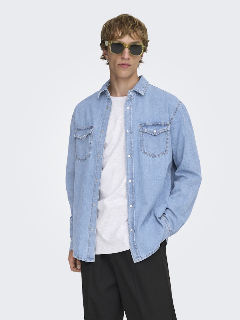 ONSBANE 3247 DNM SHIRT - Medium Blue Denim